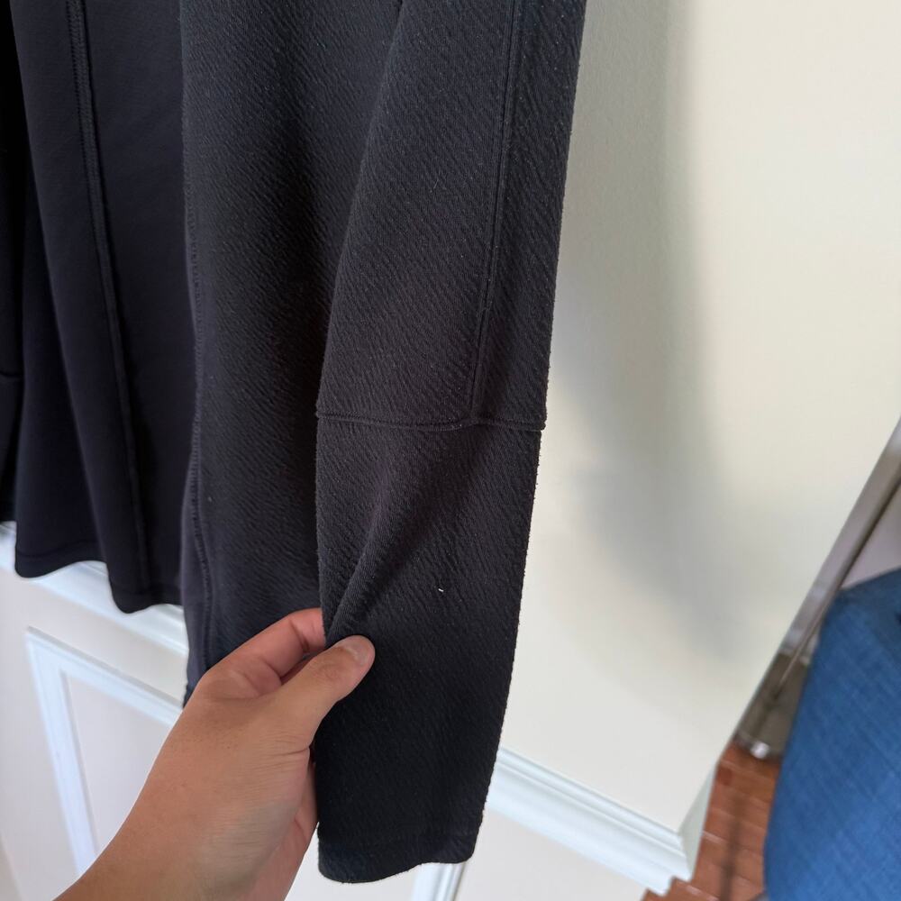 PrAna | Black Textured Open Front Rolled Collar Size XS Casual Loungewear - Picture 6 of 11